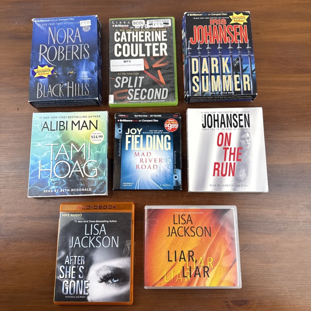 Lot Of 8 Audiobooks‎ by Female Fiction Authors